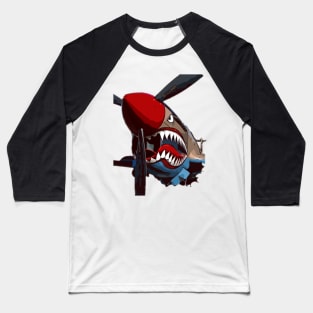 P-40 Warkhawk Flying Tiger WW2 Warbirds Warplanes Baseball T-Shirt